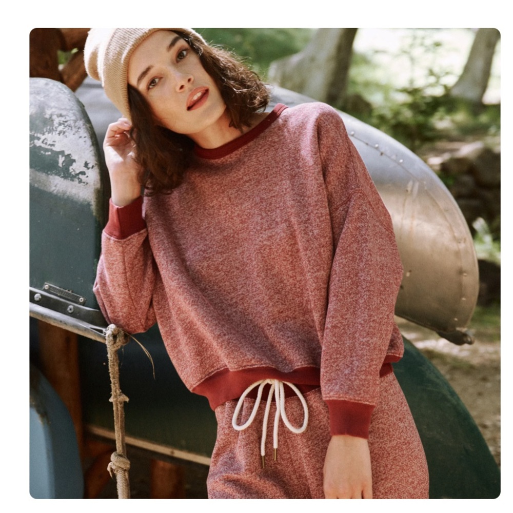 The Great. Sweatshirt in Rosehip. Size 0